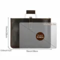 Vintage crazy horse leather men's briefcase, durable 13-inch laptop business handbag. - Model M851 / S / Dark Color