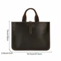 Vintage men's crazy horse leather briefcase 13 inch laptop bag business messenger bag - Model M852 / S / Dark Color