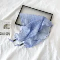 Vintage paisley print triangular scarf blue cotton headband hair accessory fashion hair band - SJJ035-Sky Blue