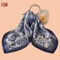 Femme 70cm carre foulard Elegant Paisley imprime satin foulard mode bandeau chic - 10#