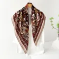 Women's 90cm Retro Paisley Satin Silk Square Scarf Elegant Spring Summer Neck Scarf Shawl - Exotic Retro