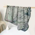 Vintage silk cotton square scarf retro green owl floral print fashion shawl wrap - Green Elegant Paisley