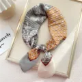 Elegante foulard in seta da donna accessorio per collo versatile con stampa geometrica - 24 Fiore di Giunzione Boeing