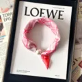 Pink plaid silk scarf with elegant pearl magnetic buckle for women, stylish neckerchief accessory. - CXK007-Plaid Pink