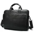 Borsa ventiquattrore uomo in vera pelle 15 pollici, borsa per laptop elegante da lavoro. - 8841 pelle martellata nera