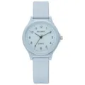 Minimalistische hellblaue Quarzuhr mit Silikonarmband für Schüler und Studenten - Nur blaue Uhr