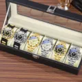 Luxuriöse Herren-Quarzuhren mit Metallarmband in einer schwarzen Uhrenbox präsentiert - 6-teiliges Uhren-Set 3 Mit Box