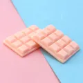 Accessorio in resina a forma di barretta di cioccolato rosa per decorazioni fai-da-te - Taglia S / 10 Pezzi/Confezione / Rosa chiaro
