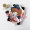 70cm damen quadrat seidentuch abstrakter druck satin frühling mode hals tuch kopftuch - L7316 - Rosa