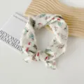 Foulard quadrato in cotone e lino con stampa di cani, accessorio versatile da donna per primavera. - Simpatico Cane