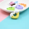 Süßes gelbes herzförmiges Donut Harz Zubehör für DIY Handyhüllen Dekoration und Basteln - 26*20*10mm / Gelb