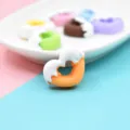 Süßes orangefarbenes Herz-Donut-Miniatur-Zubehör aus Harz für DIY-Handyhüllen - 26*20*10mm / Orange