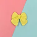 Gelbe matte Harzschleife für DIY-Bastel-Handyhüllen und Haarschmuck-Dekorationszubehör - Nr. 1 / 45*35mm / Kurkuma