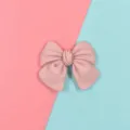 Eleganter rosa Harzschleifen-Anhänger mit Stofftextur für DIY-Handyhüllen und Haarschmuck - Nr. 1 / 45*35mm / Altrosa