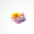 Accessoire papillon en résine DIY avec dorure et motif floral violet et bleu - 10 Pièces/Pack (2.2*1.5CM) / Dégradé Rose Clair