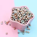 Bunte runde Verlaufsperlen für DIY-Schleim und Kunstharz in einer rosa Sternschale - 1 Stück/Packung / Mehrfarbig Gemischt Perle Verlauf (9)