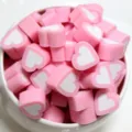 Rosa-weiße herzförmige Polymer-Ton-Accessoires für DIY-Bastelarbeiten - Rosa Außenring Weißer Innenherz Stil