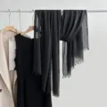 Cotton linen solid color scarf for women, stylish minimalist lightweight shawl wrap. - Dark Green
