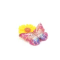 Accessoire papillon en résine colorée avec impression dorée pour créations de bijoux DIY - 10 Pièces/Pack (2.2*1.5CM) / Dégradé de Rouge Pêche