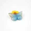 Charme de papillon en résine bleue avec détails dorés pour la création de bijoux DIY - 10 Pièces/Pack (2.2*1.5CM) / Bleu Eau