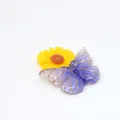 Breloque papillon en résine violette avec impression dorée pour bijoux et accessoires - 10 Pièces/Pack (2.2*1.5CM) / Violet