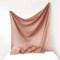 Solid color Turkish yarn large square scarf elegant women hijab lightweight breathable neck wrap. - Dusty Pink