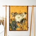 Exquisite floral print long silk scarf for women, elegant satin shawl and sun protection wrap. - Heavenly Beauty