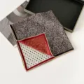 Luxury double-sided paisley polka dot silk square scarf, elegant vintage neckerchief for women. - SM6501-Polka Dot Paisley
