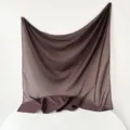 Solid color Turkish gauze large square scarf, dark brown lightweight sheer fabric shawl wrap. - Coffee