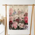 Spring summer women long floral scarf elegant peony print sheer shawl sun protection wrap - Blooming Wealth
