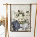 Elegant floral print long silk scarf for women, lightweight spring summer fashion shawl wrap. - Elegant and Simple Peony