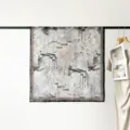 90cm satin square scarf with elegant floral bird print for women fashion styling accessory. - Classical Architecture