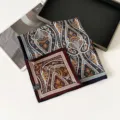 Luxurioser Seide-Wolle Paisley Schal mit kontrastierendem zweiseitigem Druck fur Damen. - SM6501-Paisley-Schwarz