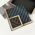 Luxurioses Seide-Wolle Quadratetuch mit doppelseitigem geometrischem Druck und Stil. - SM6501-Buchstabe L