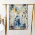Spring new women long silk scarf artistic landscape print hollow out shawl sunscreen veil scarf - Fairyland in the Clouds