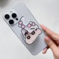 Dettaglio del supporto magnetico per telefono in acrilico con simpatico personaggio animato - Supporto Magnetico / KT Shin-chan Rotante