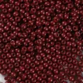 Perles de rocaille rondes en verre laqué de 4 mm rouge foncé pour la création de bijoux - 25 / 30g (environ 450 pcs)