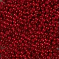 Perles de rocaille rondes en verre peint rouge de 4 mm pour la création de bijoux - 26 / 30g (environ 450 pcs)