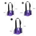 Purple breathable mesh bird carrier bag size chart showing S M L dimensions in centimeters - S / Parrot Carrier Bag / Purple