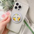 Floral magnetic phone grip with yellow sunflower pattern and drip glue finish for iPhone - Magnetic Stand / Floral 5