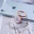 Rose gold phone ring holder with elegant cherry blossom flower drip glue design - Finger Ring Holder / Rose Gold-1