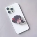 Acrylic cartoon character phone grip stand attached to the back of a smartphone - Expandable Stand Style 9