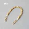 37cm acrylic beaded strap with lobster clasps for phone or bag accessories in cream - Yellow