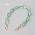 Detail van 45 cm matte turquoise acrylketing met gouden schakels voor tassen - 45cm / Groen