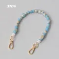 Dettaglio catena in perle acriliche da 37 cm per borse o telefoni con fermagli oro - Stile 8 (Cod 20260706)