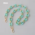 85cm snoepkleurige matte acryl varkenssnuit chunky kettingriem voor tassen en meer - 85cm / Groen