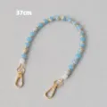 Catenella da 37 cm in perle acriliche per telefono o borsa con perle marmorizzate blu. - Stile 5 (Cod 20260706)