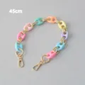 Detailed view of 45cm colorful resin pig nose chain for phone or bag - 45 cm