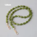 120 cm groene gemarmerde acryl kralenketting met gouden metalen sluitingen - 120cm / Groen