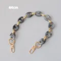 Detailed 44cm retro marble grey resin pig nose chain strap for handbags and phones - 44cm / Gray